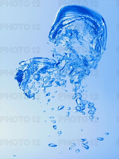 Closeup of air bubbles under water, in an aquarium