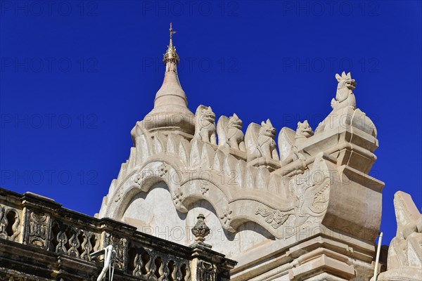 Temple detail, Bagan, Mandalay Division, Myanmar, Asia