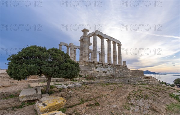 Ancient Temple of Poseidon, Cape Sounion, Greece, Europe