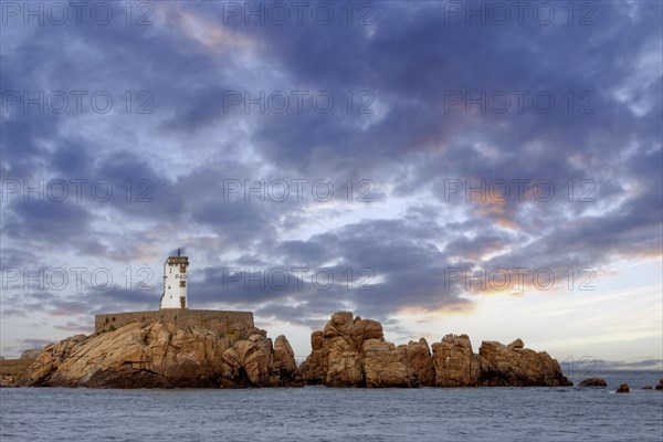 Phare du Paon, peacock lighthouse, Cotes d'Armor department, Brittany, France, Europe