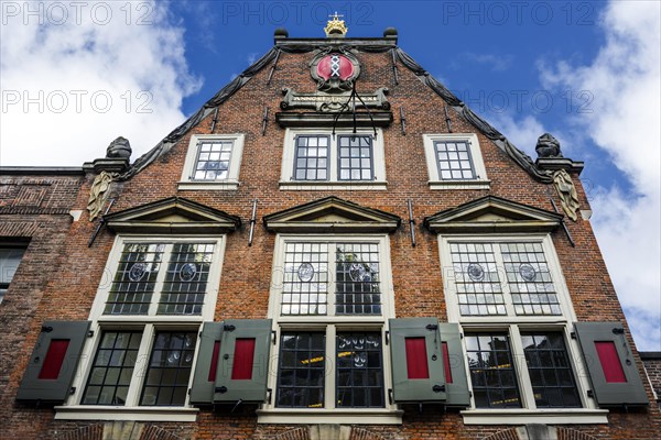House, facade, house front, architecture, architectural style, building, historic, history, city trip, brick, city history, window, metropolis, city visit, European, sightseeing, travel, holiday, urban, city coat of arms, Amsterdam, Netherlands