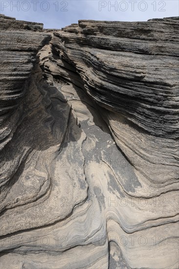 Volcanic fissure, Las Grietas, Lanzarote, Canary Islands, Spain, Europe