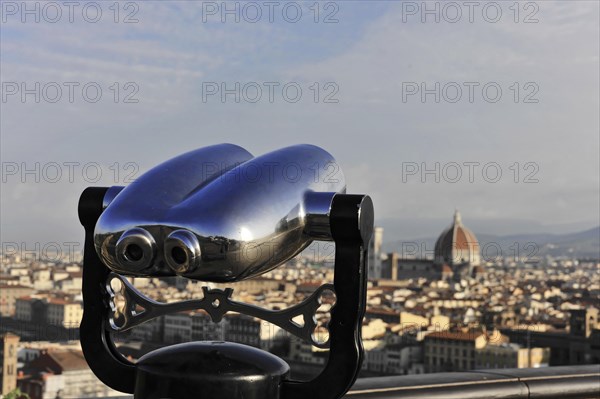 View of the city of Florence, Tuscany, Italy from Monte alle Croci