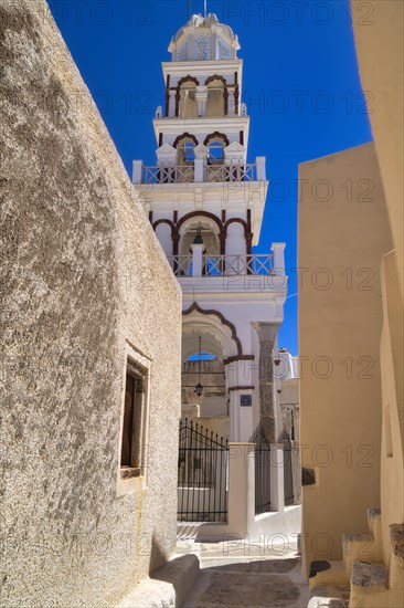 Santorini, Fira, catholic church John the Baptist, St.John the Baptist, Cyclades, Greece, Europe