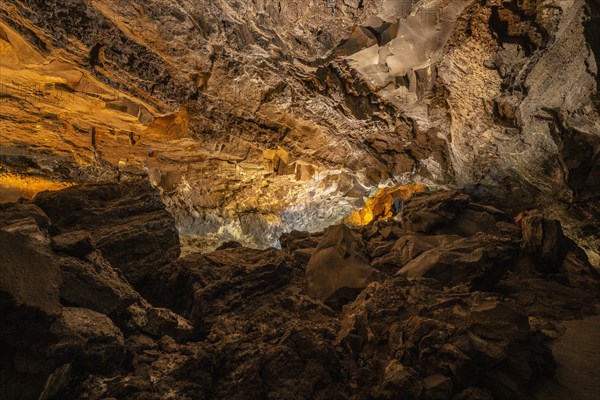 Cueva de los Verdes, lava tube, Costa Teguise, Lanzarote, Canary Islands, Spain, Europe