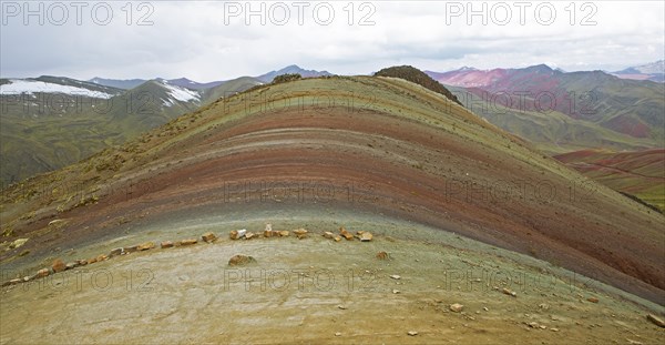 Cordillera de Colores or Rainbow Mountains in Palccoyo, Checacupe district, Canchis province, Cusco region, Peru, South America