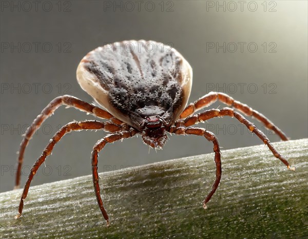 Symbol photo disease vector, insect, tick, Ixodida, close-up (image AI, generated), AI generated