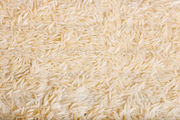 Texture of basmati rice. Top view