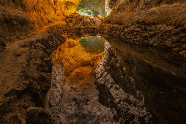 Cueva de los Verdes, lava tube, Costa Teguise, Lanzarote, Canary Islands, Spain, Europe