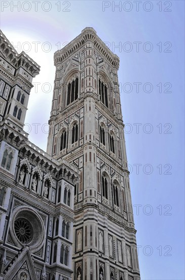 Campanile, Cattedrale di Santa Maria del Fiore, Cathedral of Santa Maria del Fiore, Florence Cathedral, Florence, Tuscany, Italy, Europe
