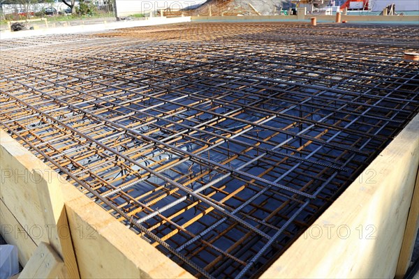 Foundation of a construction site of a residential building