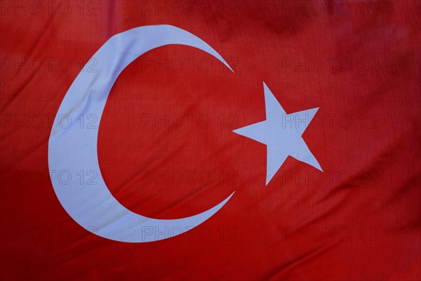 Turkish flag, Istanbul, Istanbul province, Turkey, Asia