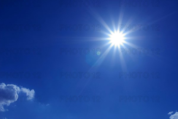 Sun in blue sky