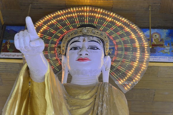 Detail, Yankin Hill temple complex, Mandalay, Myanmar, Asia