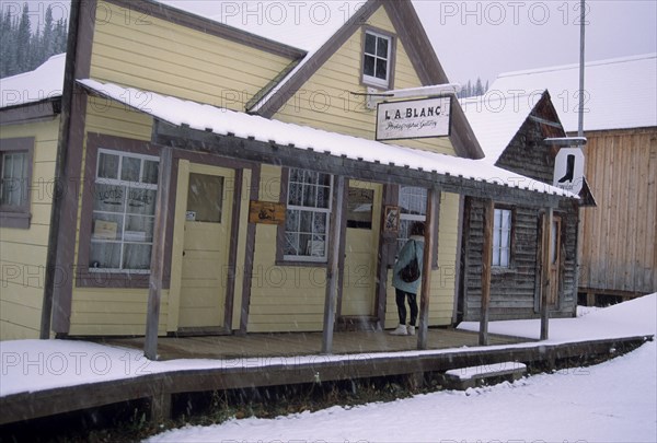 Barkerville, Gold Rush Historic Town and Park in winter, ghost town, British Columbia, Canada, North America