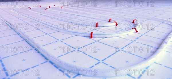 Underfloor heating in the shell