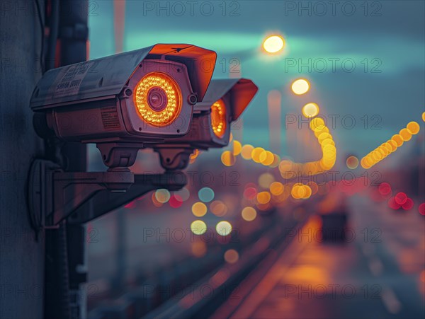 Camera for monitoring critical infrastructure such as streets, schools, squares, authorities, AI generated