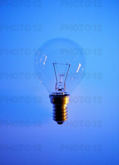 Closeup of an old tungsten light bulb