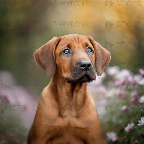 Dog, young dog, puppy, Rhodesian Ridgeback, recognised dog breed from South Africa (picture AI generated), AI generated