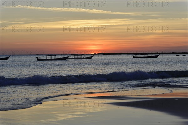 Fishing village, Ngapali Beach, Thandwe, Burma, Burma, Myanmar, Asia