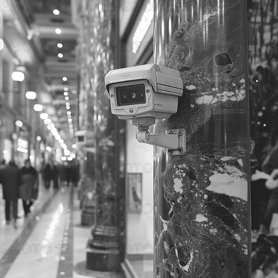 Camera for monitoring critical infrastructure such as streets, schools, squares, authorities, AI generated