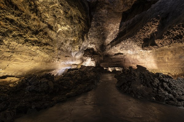 Cueva de los Verdes, lava tube, Costa Teguise, Lanzarote, Canary Islands, Spain, Europe