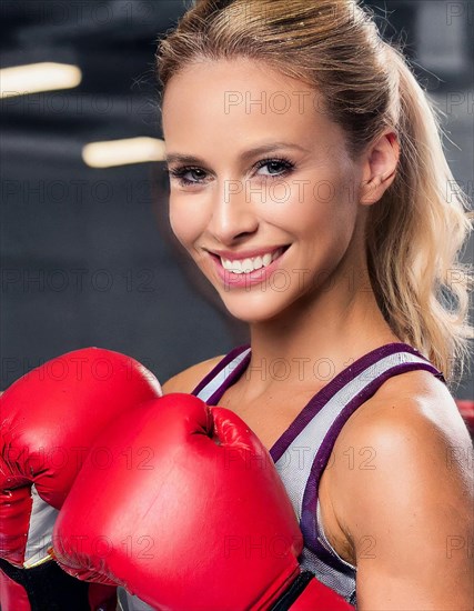 AI generated, woman, woman, 35, years, thai, thai, sport, boxing, gloves, thai boxing, muay thai, one person, portrait, athletic, fight, fighting, popular sport, thai boxer, boxing, boxing ring, blond, blonde, blonde, european