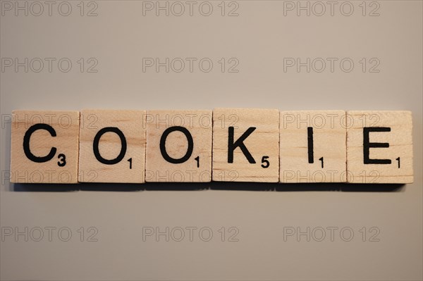 Cookie lettering, wooden letters, North Rhine-Westphalia, Germany, Europe