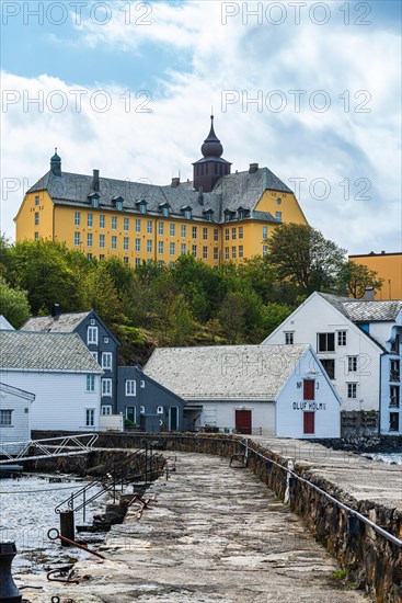 Fisheries Museum and Aspoy school in ALESUND, Geirangerfjord, Norway, Europe