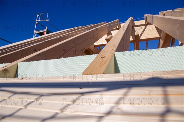 Roof construction on a residential building