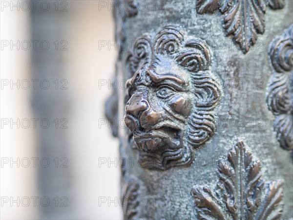 Lion's head, artistic forging, country house, Graz, Styria, Austria, Europe