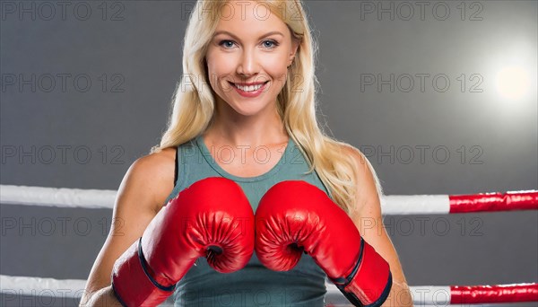 AI generated, woman, woman, 35, years, thai, thai, sport, boxing, gloves, thai boxing, muay thai, one person, portrait, athletic, fight, fighting, popular sport, thai boxer, boxing, boxing ring, blond, blonde, blonde, european