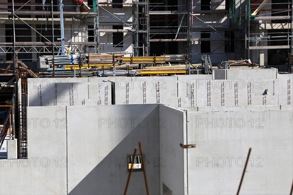 Concrete work on a construction site