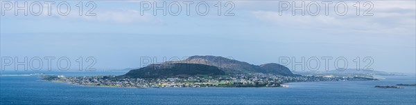 Panorama of Valderhaugstranda from ALESUND, Valderoy Island Geirangerfjord, Norway, Europe