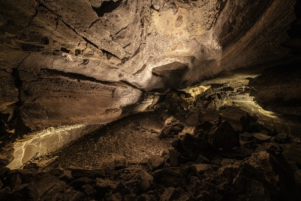 Cueva de los Verdes, lava tube, Costa Teguise, Lanzarote, Canary Islands, Spain, Europe