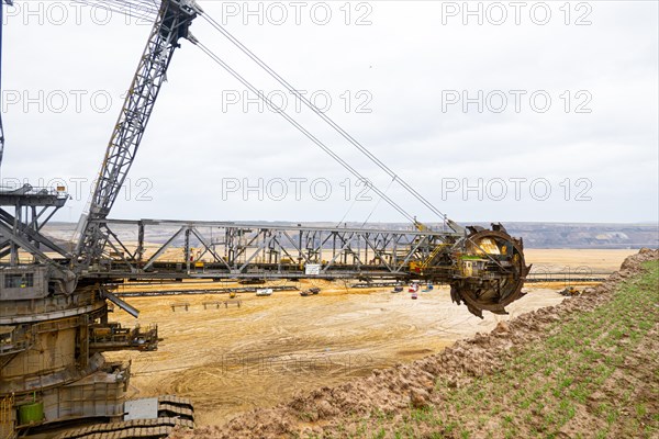 Garzweiler open-cast lignite mine, lignite excavator, Rhenish lignite mining area, Germany, Europe