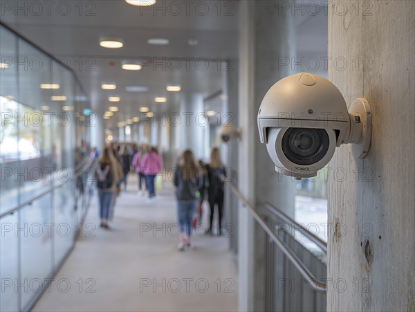 Camera for monitoring critical infrastructure such as streets, schools, squares, authorities, AI generated