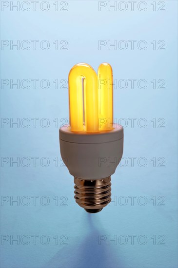 Warm light of a luminous energy-saving lamp