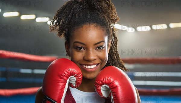 AI generated, woman, woman, 35, years, thai, thai, sport, boxing, gloves, thai boxing, muay thai, one person, portrait, athletic, fight, fighting, popular sport, thai boxer, boxing, boxing ring, african woman