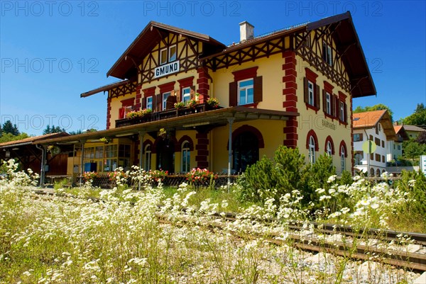 Railway Station of Gmund, Tegernsee, Bavaria, Germany, Europe