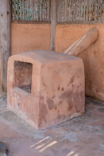 Old terracotta forging oven used at ship building site in Yeosu, South Korea, Asia