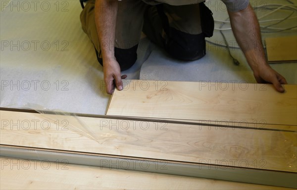 Professional installation of parquet flooring