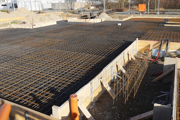 Foundation of a construction site of a residential building