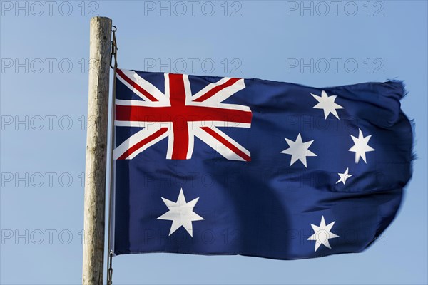 Flag of Australia, national flag, waving, waving, flag, national flag, Southern Cross, Great Britain, patriotic, nation, Oceania, wind, windy