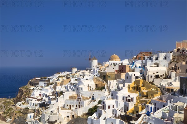 View of Oia, Santorini, Cyclades, Greece, Europe