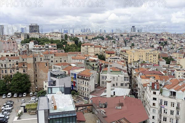 View from Istanbul Sapphire, to the south with Bosphorus and Marmara Sea, Besiktas, European part of Istanbul, Turkey, Asia