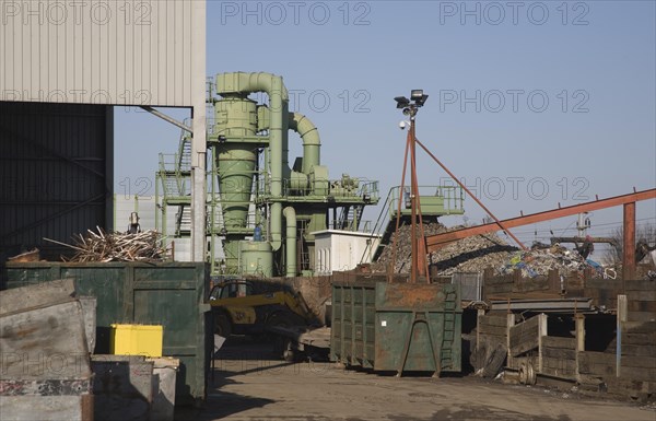 Sackers waste recycling centre machinery for metal processing, Claydon, Suffolk, England, United Kingdom, Europe