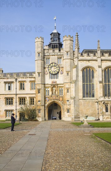 Trinity College chapel entrance, University of Cambridge, Cambridgeshire, England, United Kingdom, Europe