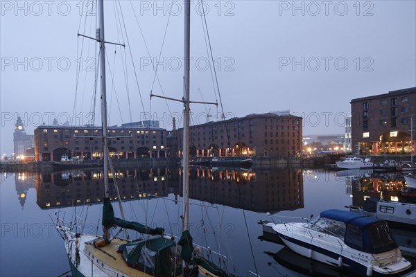 Morning atmosphere at the Royal Albert Dock Liverpool, 01.03.2019