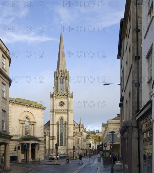Church of Saint Michael, Walcot Street, Bath, Somerset, England built in Early English style of Gothic architecture, architect C.P. Manners 1837